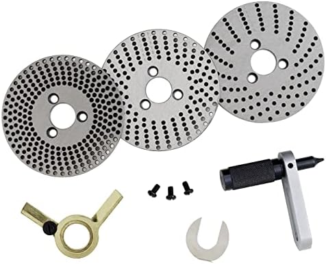 Quality Precision Indexing Plate Set/Dividing Plates Set For Hv4 & Hv6 Rotary Tables | 3 Plates Sizes | Plate Diameter 100Mm | Inside Diameter : 21 Mm Thickness Of The Plate : 7.5 Mm