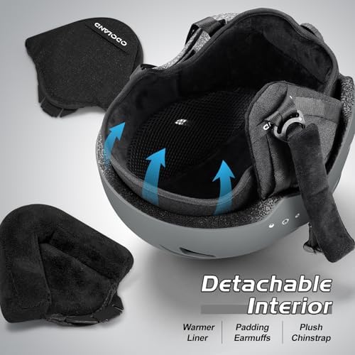 Odoland Ski Helmet with 2-in-1 Visor Goggles, Lightweight for Men Women