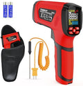 Infrared Thermometer High Temperature Gun -40℉~2912℉, 50:1 Dual Laser Thermometer with Probe 14℉ - 932℉, Digital IR Temp Gun for Cooking, Pizza Oven, Engine, Kiln, Forging, Industrial Use