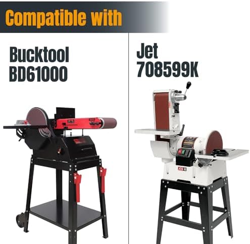 POWERTEC 6 x 48 Inch Sanding Belts, 3PK, 80 Grit Aluminum Oxide Belt Sander Sanding Belt for Bench Belt Sander, Woodworking & Paint Removal, Metal Polishing (110533)