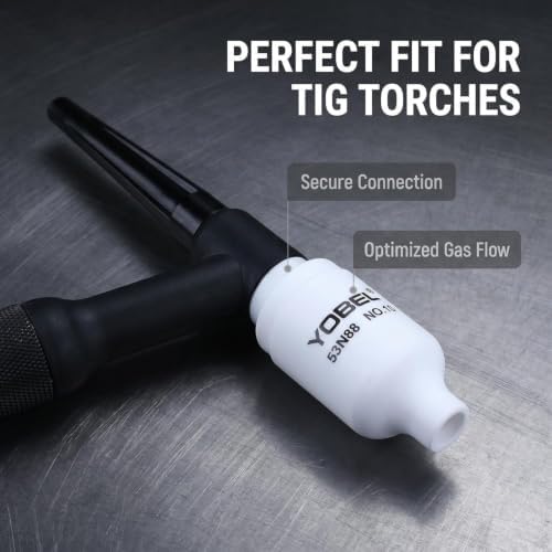 YOBEL 35PCS Jumbo TIG Cup Kit, Large Bore Gas Lens for WP-17/18/26 Torch