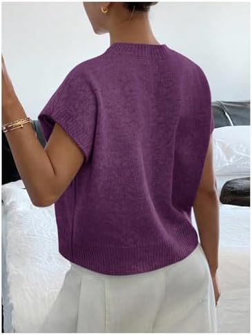 SOLY HUX Women's Short Sleeve Business Casual Sweater