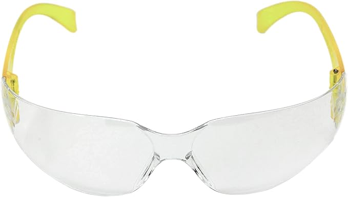 BISON LIFE Clear Safety Glasses – ANSI Z87.1 Scratch & Impact Resistant Wrap Around Eye Protection Goggles for Men & Women