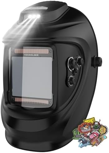 YESWELDER Welding Helmet with Rechargeable Fan and Work Light