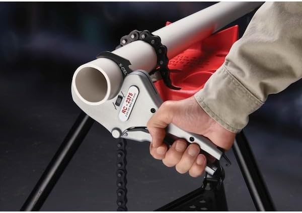 RIDGID 30088 RC-2375 Aluminum 2" Ratchet Action Pipe and Tubing Cutter for Plastic and Multilayer Tubing, 1/8" to 2-3/8" O.D. Capacity, Small