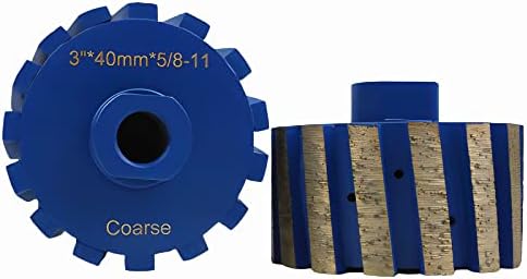 3 Inch Segmented Zero Tolerance Drum Wheel Diamond Grinding Drum Wheels with 5/8''-11 Arbor Drum Profiler for Granite
