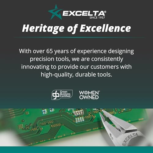 Excelta 383 Self-Opening Miniature Straight Tip Needle Nose Pliers