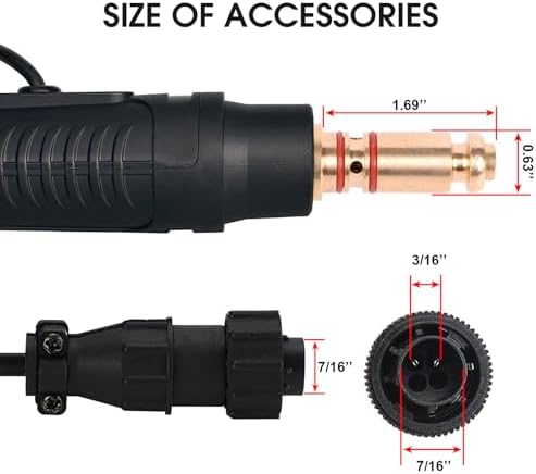 MIG Welding Gun Torch 250A 15ft Replacement for Lincoln Magnum 250L K533-7