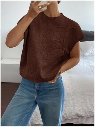 SOLY HUX Women's Short Sleeve Business Casual Sweater