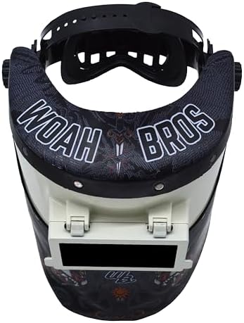 WoahBros Flip-Up Welding Helmet | Sugar Scoop Welding Hood | Fits 2x4 Cheater Lens (Not Included) | Panther