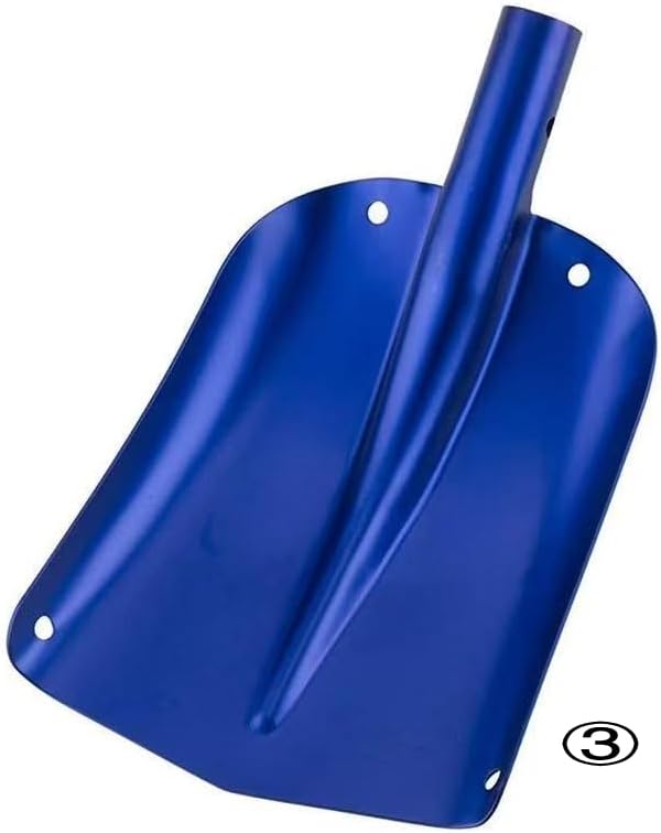 Matte Blue Aluminum 4-Piece Collapsible Snow Shovel Lightweight Portable Emergency Shovel for Car Camping(Extension Rod)