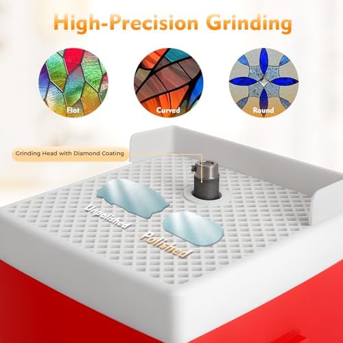 Stained Glass Grinder, 110V 4200r/min Cordless Portable Glass Grinder Art Grinding Tool Diamond Glasss Art Grinding Tools