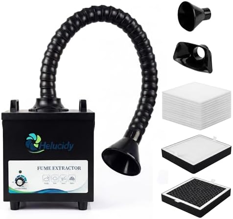Fume Extractor, 3-Stage Filtration, 14-Pcs Filters , HEPA Filter, 250m³/h