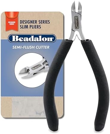 Beadalon Designer Series Slim Pliers - Semi-Flush Cutter, Black