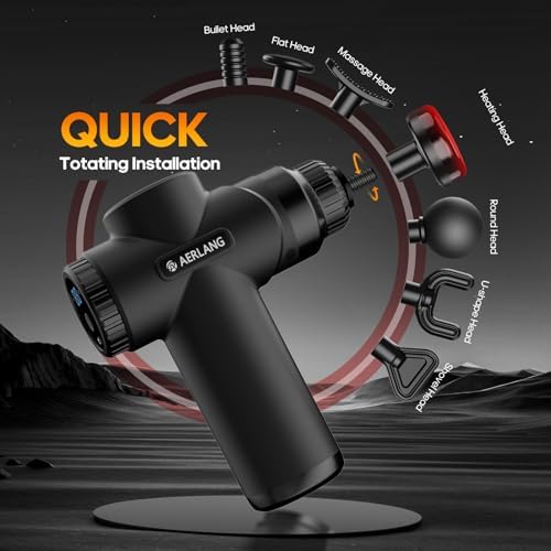 AERLANG Mini Massage Gun with Heat Birthday Gift for Him Black