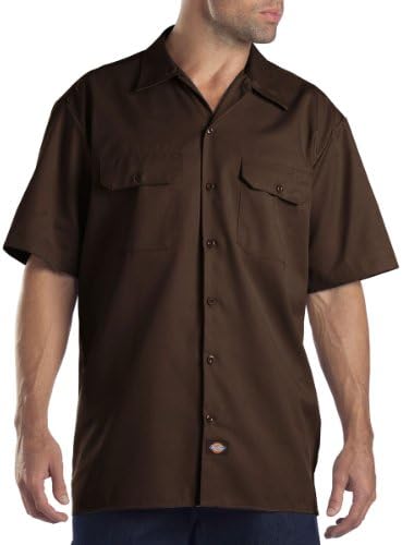 Dickies Men’s Short Sleeve Work Shirt – Durable Twill Button Down Shirts for Men, Lightweight Uniform for Daily Wear