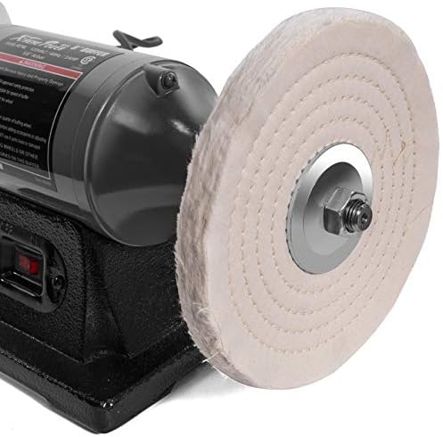 XtremepowerUS 8" Bench Polishing Buffer Machine, 3/4 HP Heavy-Duty Buffer Grinder, Dual Wheel Metal Polisher for Steel, Aluminum, Brass, Chrome, Automotive & Jewelry Polishing