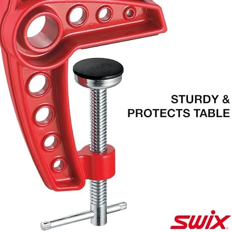 SWIX T149-50 Ski Vise With 50mm Wide Jaws | Durable Adjustable Clamps For Waxing And Tuning Alpine & Downhill Skis