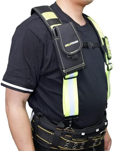 MELOTOUGH Magnetic Tool Belt Suspenders with Magnetic WristBand for Work Belt Padded Suspenders Constrcution