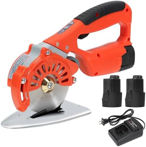 VLOXO Cordless Electric Rotary Scissors Power Fabric Cutter with 2 Battery