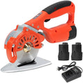 VLOXO Cordless Electric Rotary Scissors Power Fabric Cutter with 2 Battery