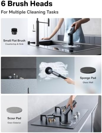 HOTO Swift™ Blast Cordless Electric Spin Scrubber, Digital Display Screen