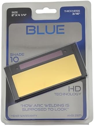 Blue Auto-Darkening Welding Lens - High Definition Blue Hue Filter- Fits 2" x 4-1/4" Welding Hoods – Shade 10