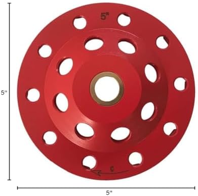 5" Diamond Grind Wheel S Seg Concrete/Coating 7/8"-5/8" Non-Threaded Arbor