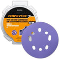 POWERTEC PRO 50PK, 5 Inch Sanding Discs Hook and Loop, 220 Grit, Zirconia Orbital Sander Sandpaper for 5 & 8 Hole Random Orbital Sanders - Automotive, Paint, Metal, Woodworking (45322Z-50)