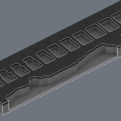 Wera 05150112001 9722 Foam Insert 8000 C Zyklop 1/2" Ratchet Set 1, 31 Pieces