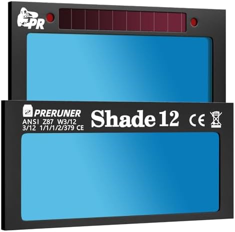 Core Series HD Shade 12 Auto Darkening Welding Lens 2"x4 1/4", Slim 0.2" True Color Welding Lens with Natural View for Pancake & Sugar Scoop Welding Hoods