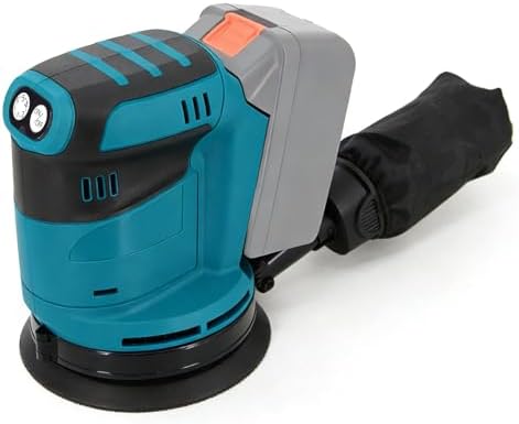 5'' Brushless Random Orbital Sander for Makita 18V Battery, 6 Speed 24000RPM Cordless Palm Sander with Dust Collector for Woodworking Metal Plastic Sanding Polishing Rust Removal (No Battery)