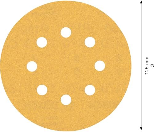 Bosch Professional 50x Expert C470 Sandpaper (for Hardwood, Paint on wood, Ø 125 mm, Grit 150, Accessories Random Orbital Sander)