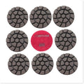 Concrete Floor Polishing Pucks Sharp Diamond Copper Bond Grinding Disc, Fit Ride-on Floor Grinder, Walk-Behind Grinder, 3 Inch Hook and Loop Long Using Life Polishing Pads, 400#, 9 PCS