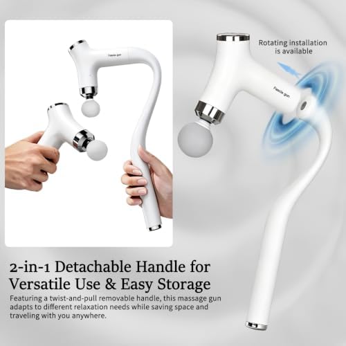 Sfozstra Heating Massage Gun: Heat Cold Therapy, Red Light, Long Handle
