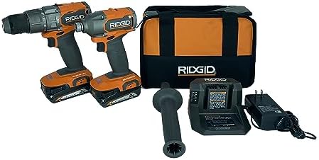RIDGID 18V Brushless Drill/Driver and 3-Speed Impact Driver Kit with (2) 2.0 Ah Batteries and Charger(R92091SB3)