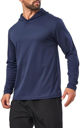 Men’s 5 Pack Sun Protection Long Sleeve Hoodie Rash Guard SPF Lightweight Quick Dry UV Shirts Outdoor Fishing Active Wear
