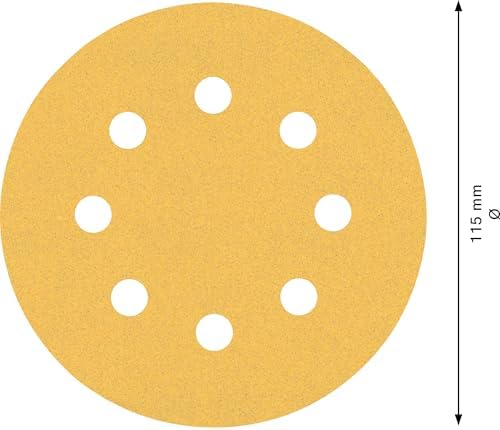 Bosch Professional 5x Expert C470 Sandpaper (Ø 115 mm, Grit 120, Accessories Orbital Sander)
