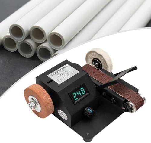 Mini Belt Sander,Benchtop Sander Electric Bench Grinder Spindle Sander 0-90° Adjustable Polishing Grinding Machine W/Digital Display For Metal, Wood, Acrylic,Jewelry