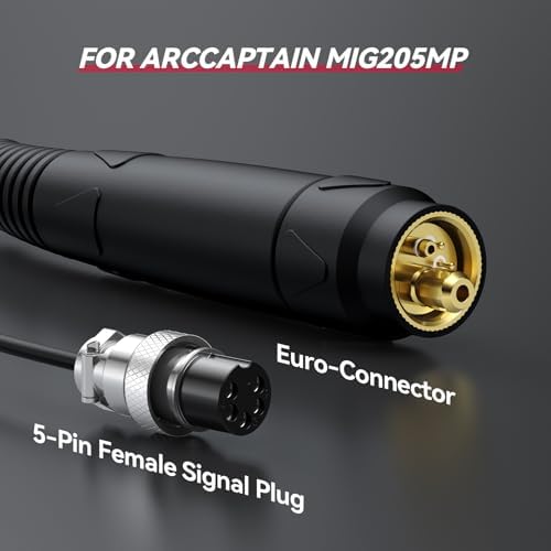 ARCCAPTAIN Spool Gun 5-Pin for Aluminum Welding 150A Euro Connection 10FT
