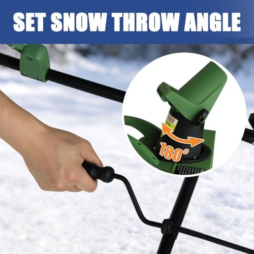 BlueWish 23 Inch Electric Snow Blower, Corded Snow Thrower with LED Lights