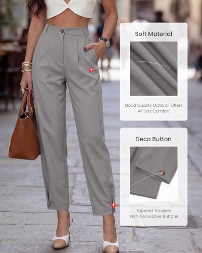 BTFBM Business Casual Outfits for Women Tapered Work Pants