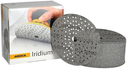 Mirka Iridium Sandpaper 6 Inch Hook and Loop 40 Grit 50 pcs