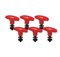 GPCA Quick Release Tie Down GP Anchor PRO, Wrangler JL 2018-2025 | w/o Nut, M8 25mm Thumbscrew, Hardtop Removal, Jeep Accessories & Cargo Tie Down (6PC, Red)