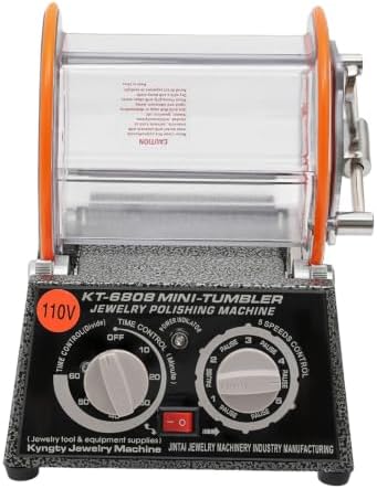Jewelry Polisher Tumbler, 5 Speeds Jewelry Buffing Machine, 110V Rotary Polishing Machine for Surface Polishing Grinding Buffing Gemstones