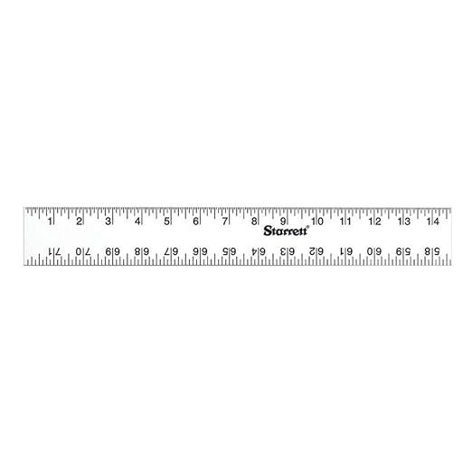 Starrett Straight Edge Aluminum Rule - Ideal for Schools, Shops, Metal and Wood Workers - 72" Length, 2" Width, .125" Thickness, 1/8", 1/16" English - ASE-72