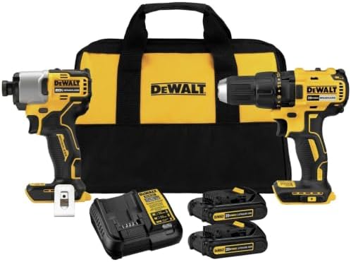 DEWALT DCK275C2R 20V MAX Brushless Lithium-Ion 1/2 in. Cordless Drill Driver and 1/4 in. Impact Driver Combo Kit with 2 Batteries (Renewed)