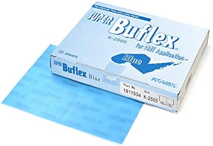 Super Buflex Flexible Dry Sanding Sheets, Blue K-2500, Hook & Loop, 191-1534, 25 Sheets