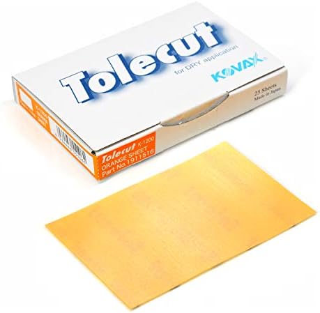 Tolecut PSA Full Sanding Sheets, Orange K-1200, 191-1516, 25 Sheets
