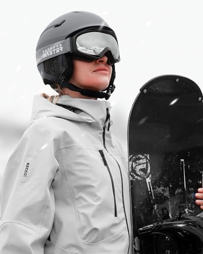 OutdoorMaster Ski & Snowboard Helmet Set with OTG Ski Goggles for Adults
